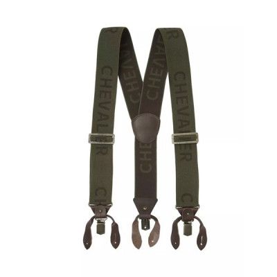 Chevalier Logo Suspenders Dark Green