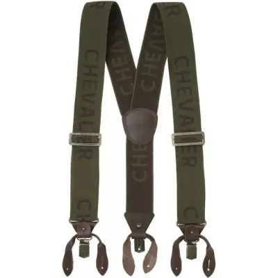 Chevalier Logo SuspendersDark Green