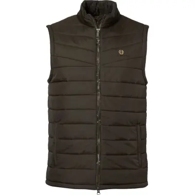 Chevalier Men's Quintin Padded Vest Leather Brown