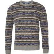Chevalier Moss Wool Sweater Men Stone Grey Jaquard