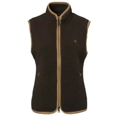 Chevalier Pax Light Pile Vest Women Leather Brown