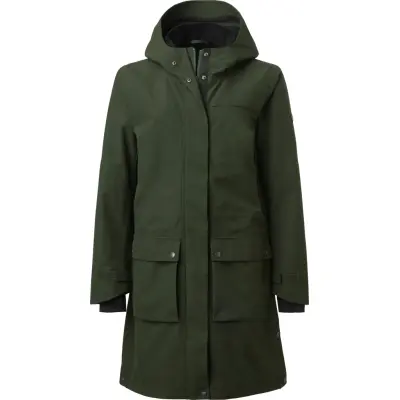 Chevalier Women's Fractus Chevalite Rain Coat  Tobacco Green