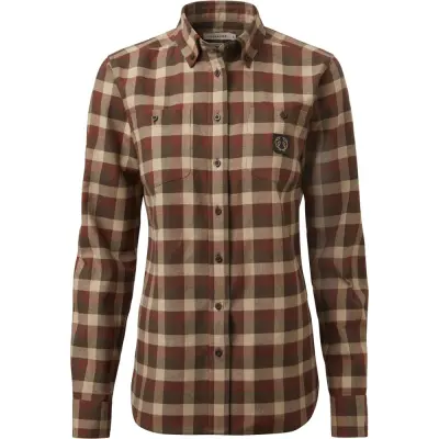 Chevalier W's Heron Flannel Shirt Holly Green Checked