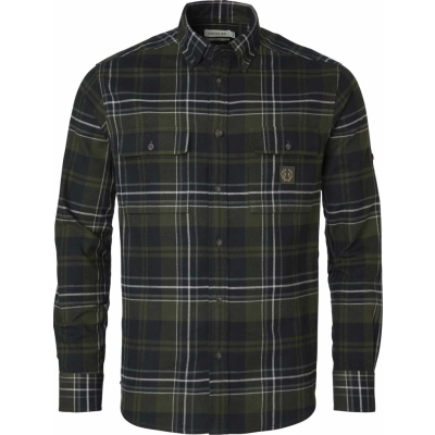 Chevalier Men's Heron Flannel Shirt October Green Checked