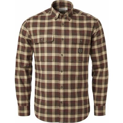 Chevalier Men's Heron Flannel Shirt Holly Green Checked
