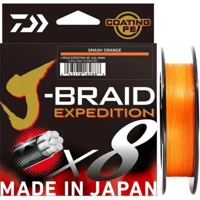 Daiwa J-Braid Expedition 150m Smash Orange
