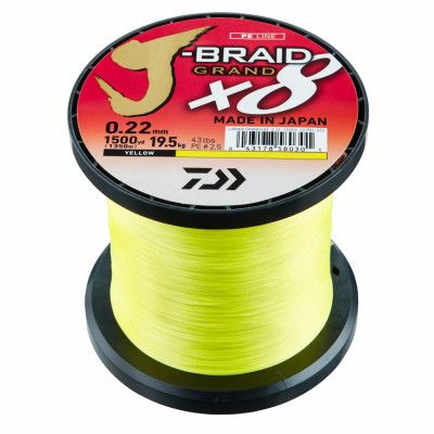 Daiwa J-Braid Grand X8 gul 1350 m flätlina