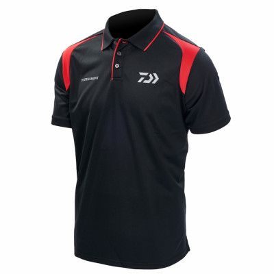 Daiwa Tournament polotröja svart/röd
