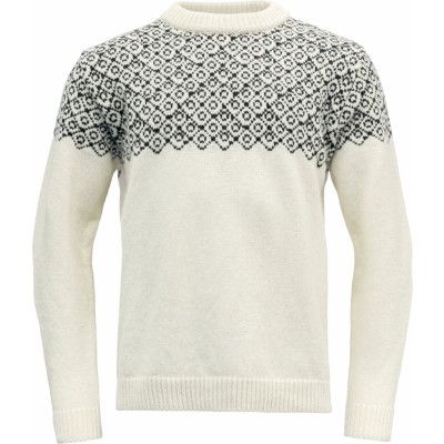 Devold Bjørnøya Sweater Crew Neck Offwhite/Ink