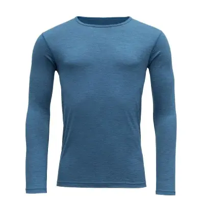 Devold Breeze Merino 150 Shirt Man Blue Melange Blue Melange L