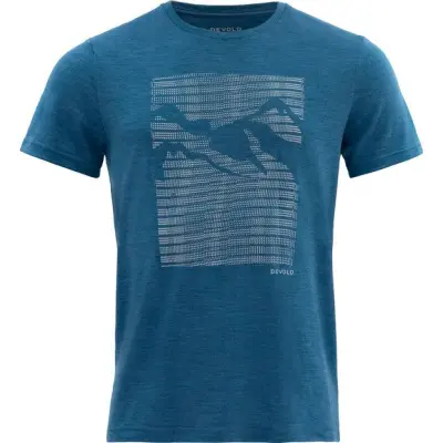 Devold Men's Havtåka Merino 150 Tee Blue Melange
