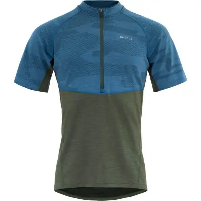 Devold Men's Standal Merino Tee Zip Neck Forest