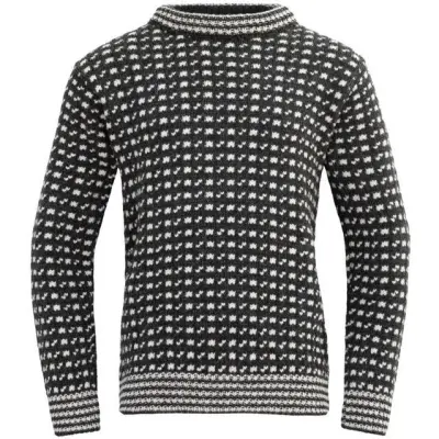 Devold Original Islender Wool Sweater Anthracite/Offwhite - XXL