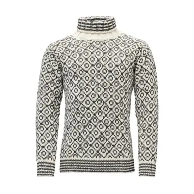 Devold Svalbard High Neck Sweater Offwhite/Anth. Offwhite/Anth. XL