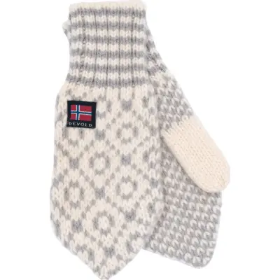 Devold Svalbard Mittens Offwhite/grey