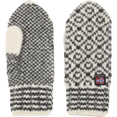 Devold Svalbard Wool Mitten Offwhite/Anthracite - XL