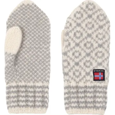 Devold Svalbard Wool Mitten Offwhite/Grey