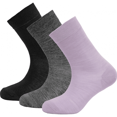Devold Women's Daily Merino Light Sock 3pk Orchid Mix