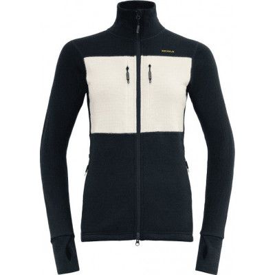 Devold Women's Egga Grid Merino Jacket Ink/offwhite