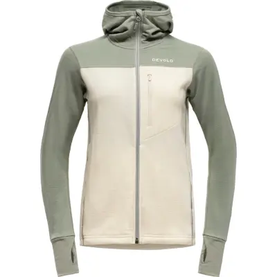 Devold Women's Explorer Merino Hooded Jacket Fog/Raw White