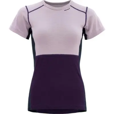 Devold Women's Lauparen Merino 190 T-Shirt Orchid/lilac/ink