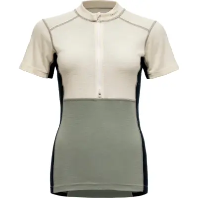 Devold Women's Lauparen Merino 190 Zip Tee Raw White/fog/ink
