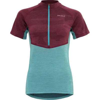 Devold Women's Standal Merino Tee Zip Neck Tropical