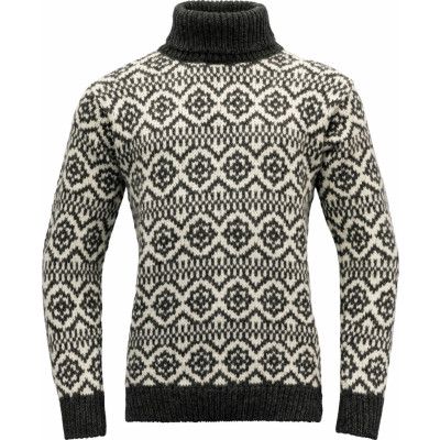 Devold Unisex Hoddevik Wool High Neck Anthracite/Off White