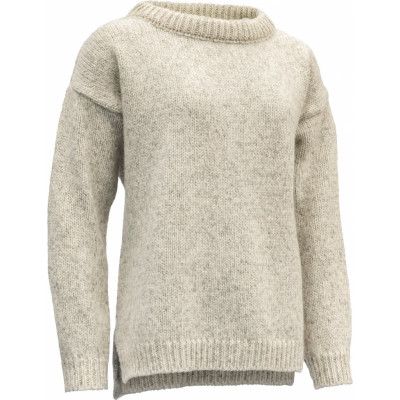 Devold Nansen Woman's Sweater Split Seam Grey Melange