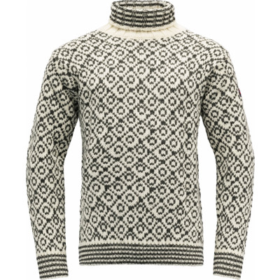 Devold Unisex Svalbard Sweater High Neck Offwhite/Anthracite