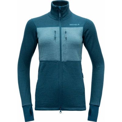 Devold Women's Egga Grid Merino Jacket Flood/Moon