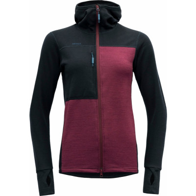 Devold Women's Nibba Hiking Jacket With Hood Ink/Beetroot
