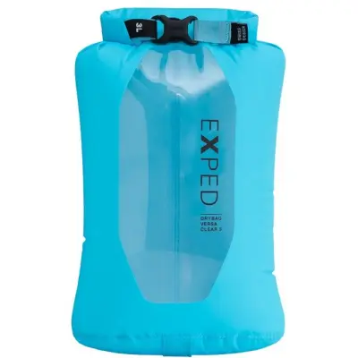 Exped Drybag Versa Clear 3 Cyan