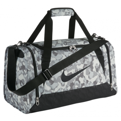 Brasilia 6 Duffel Graphic Sm, Pure Platinum/Black/(Black), Onesize,  Nike