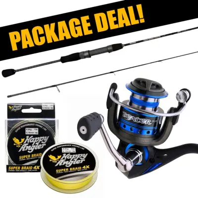 Okuma Light Range Fishing + Patriot Beater haspelset med flätlina