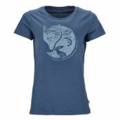 Arctic Fox Print T-Shirt W, Indigo Blue, L,  Fjällräven
