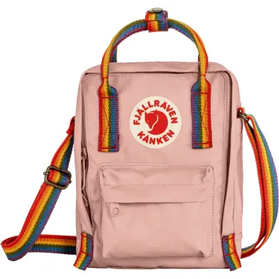 Fjällräven Kånken Rainbow Sling Chalk Rose-rainbow