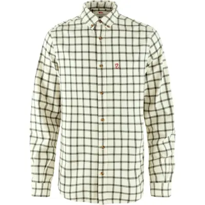 Fjällräven Men's Övik Flannel Shirt Chalk White-laurel Green