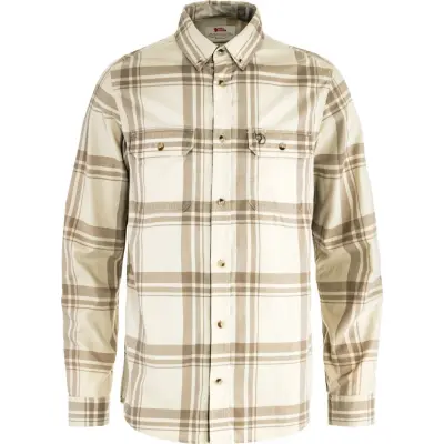 Fjällräven Men's Övik Lite Flannel Shirt Chalk White-fossil