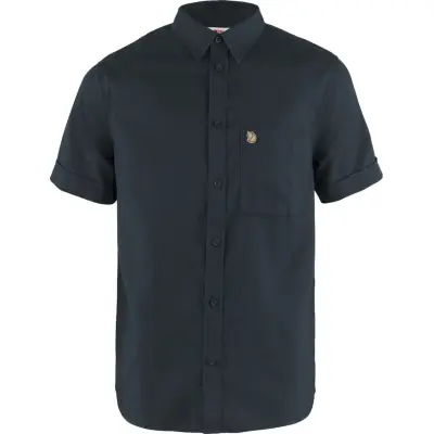 Fjällräven Men's Övik Travel Shirt Short Sleeve Dark Navy