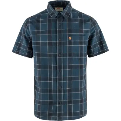 Fjällräven Men's Övik Travel Shirt Short Sleeve Indigo Blue-Dark Navy