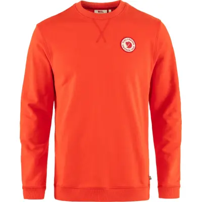 Fjällräven Men's 1960 Logo Badge Sweater Flame Orange