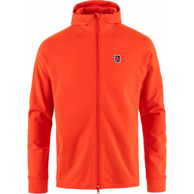 Fjällräven Men's Abisko Grid Fleece Hoodie Flame Orange