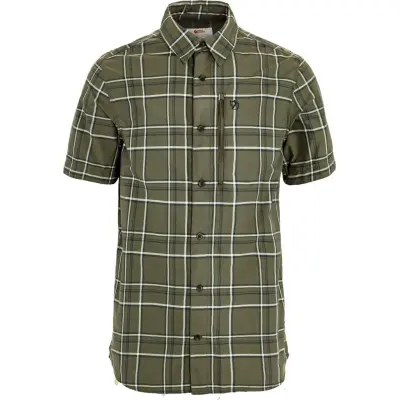 Fjällräven Men's Abisko Hike Shirt Short Sleeve Laurel Green-chalk White