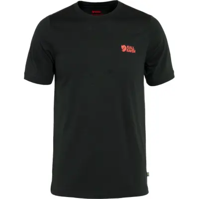 Fjällräven Men's Abisko Wool Logo Short Sleeve Black
