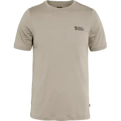 Fjällräven Men's Abisko Wool Logo Short Sleeve Light Fossil