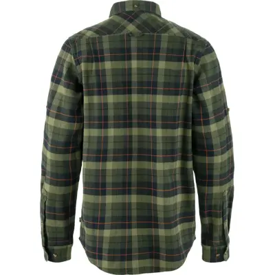 Fjällräven Men's Singi Heavy Flannel Shirt Black-deep Forest
