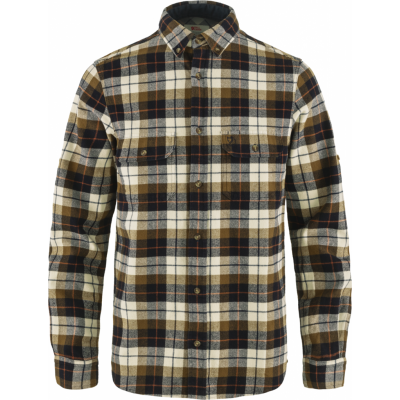 Fjällräven Men's Singi Heavy Flannel Shirt Chalk White-Dark Navy