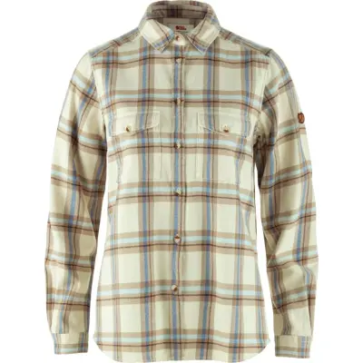 Fjällräven Women's Övik Heavy Flannel Shirt Chalk White-fossil