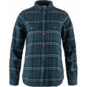 Fjällräven Women's Övik Heavy Flannel Shirt Indigo Blue-Dark Navy